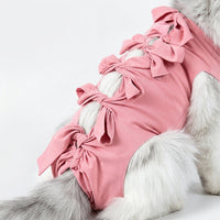 Cat Recovery Suit with Tie Straps, Sleeveless Polyester Post Surgery Clothes, Anti Licking Spay Recovery Suit and Neuter Recovery Suit for Pets