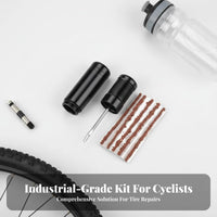 Quick Fix Portable Bike Tire Repair Tool Vulcanized Rubber Plugs Tubeless Tire Repair Kit Compact Design for Mountain Bikers, Road Cyclists