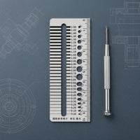 Stainless Steel Clearance Gauge Card Precision Clearance Gauge with Reference Scale Anti-Glare Tool Metric for Maintenance