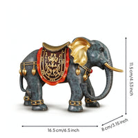 Elephant Figurine Brass Elephant Statue Antique Style for Living Room