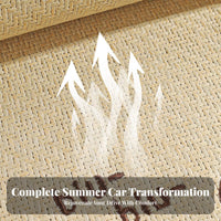 Soft Material Breathable Ice Silk Car Mat Moisture Wicking Ice Silk Seat Cushion Easy to Install Cooling Car Seat Pad Anti-Slip Design for Commuters, Passengers, Young Adults, Hot Weather, Long Driving, Daily Commute, Truck