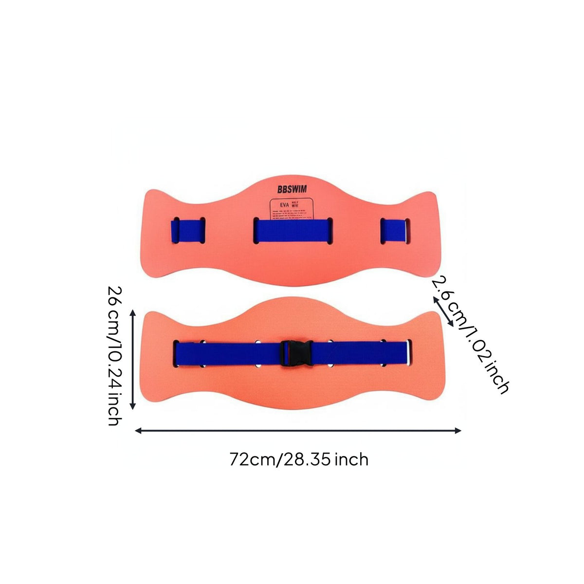 Easy to Wear EVA Swim Belt Thickened Design Swim Back Buoyant Belt Comfortable Fit Back Buoyant Coach Non-Restrictive for Beginners, Practice, Swimming Pool