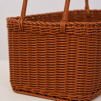 Brown Laundry Basket with Carrying Handles, Washing Hamper for Students, Versatile Storage for Decluttering