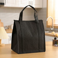 Travel Bag for Food Delivery, Insulated Cool Bag with Zipper Closure, Waterproof Cool Box for Shopping Bags, Foldable Reusable Food Carrier