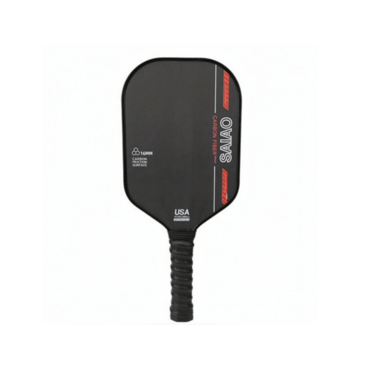 Pickleball Paddle with Carbon Fiber Face 16mm Pickleball Paddle with Textured Surface Racket One-Piece High-Friction for Players