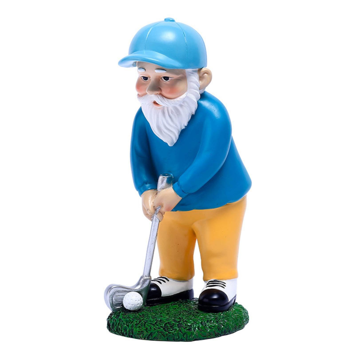 Sport Dwarf Figurine Outdoor Decoration Golfer Gnome Figurine Weather Resistant
