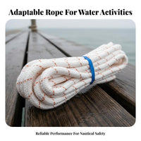 Wear-Resistant Anchor Rope High-Strength Mooring Rope Long-Lasting Braided Utility Cord Heavy Duty for Yacht Owners, Fishermen, Kayakers, Anchoring, Fishing, Dock