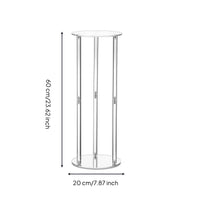 Tall Acrylic Vase Transparent Flower Stand with Round Base Minimalist Acrylic Display Riser for Wedding Planners, Table Centerpieces, Weddings