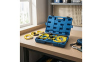 Molded Spring Compressor Kit with Case Safeguarding Strut Spring Compressor with Carrying Case Portable Coil Spring Tool Kit Safety for Mechanics, DIYers, Automotive Maintenance, Workshop, Garage