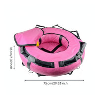Pink PVC floats Lightweight and Portable Inflatable Dive floats Multiple D-Rings Water Sports Gear for Freedivers, Sea
