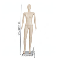 Female Display Mannequin Slim Female Mannequin Commercial-Grade Stable for Boutiques, Shop Window, Clothing Store