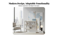 Modern & Design Fluted Glass Credenza Minimalist visually pleasing entrymanner table Cabinet Multi-Functional Sideboard sturdy Construction for Interior Design lovers, Apartment Dwellers, Living Room, Entrymanner, Hallmanner, Home Office