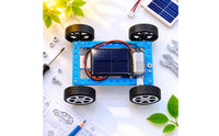 Mini Solar Powered Car Kit Hands-on Learning DIY Solar-Powered Vehicle Four-Wheel Instruction Manual Included for Children