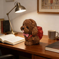 Cuddly Animal Figure Eyeglass Holder Textured Desktop Eyeglass Holder Pink Ribbon Accessory