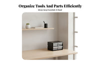 Removable Divider Transparent-Front Drawer Cabinet Black Plastic Drawer Cabinet