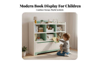 Multi-Compartment Design children's Book and Toy Organizer Large Capacity kids' Furniture Child-Led Learning Inspired Toddler Bookcase Sturdy Construction for Students, Toddlers, Teachers, Reading Corner, Playroom, Living Room, Classroom