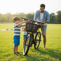 Plastic Cycle Basket Foldable Handlebar Basket Sturdy Lightweight for Biking, Commuting