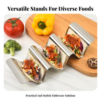 Stainless Steel Taco Stand Rust-Resistant Taco Shell Holder Wave Food Stand for Party Hosts, Restaurants, Buffets, Parties