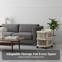 Rolling Drawer Cabinet Easy Assembly Multi-Drawer Rolling Cart