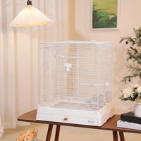 Tabletop Bird Cage with Removable Tray, Indoor Parrot Cage for Home Use, Budgie Parakeet Enclosure, Compact Cockatiel Cage for Small Pets