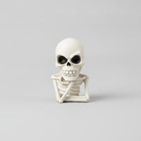 Gothic Skeleton Figurine Spooky Skeleton Bust Resin Skull Bust Matte for Halloween, Tabletop, Desk, Shelf