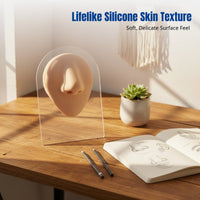 Multi-Part Silicone Facial Features Model, Ear, Nose, Eye, Brow, Tongue, Lip, Piercing Practice, Teaching Display