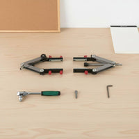 Multi-Directional Carpentry Clamp Easy Setup Four Direction Panel Clamp Heavy Duty Clamping Tool for Bench, Workshop