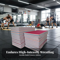 Wrestling Mat Anti-Slip Competition Wrestling Mat Shock Absorption Home Gym Flooring for Wrestlers, Combative Artists, Sports Workout, Exercise