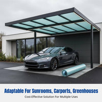 Fiberglass Sunroom Panel, FRP Transparent Roofing Sheet, Rainproof, Heat Insulation, Multi-Thickness