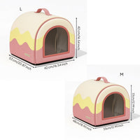 Pet Cooling House with Ice Boxes Collapsible Pet Cooling House for Small Dogs
