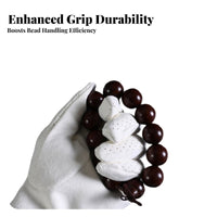 Soft & Lint-Non-Linting Wenwan Patina Gloves Breathable Deerskin Polishing Gloves Adjustable Wrist Strap for Collectors Handlers, Storage