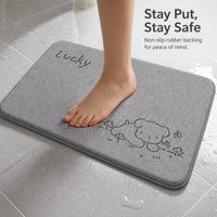 Absorbent Non-Slip Bathroom Mat for Toilet and Shower Area