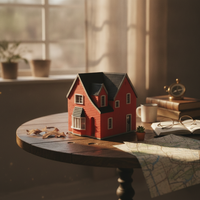 1:64 Scale House Model Detailed Building for Diorama, Collectors