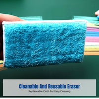 Whiteboard Eraser, Washable Chalkboard Cleaner, Detachable Cloth, Marker Cleaning Kit