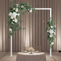 2 Pieces Wedding Arch Flowers Realistic Look Corner Floral Arrangement