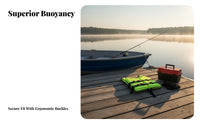 Grown-up Flotation Vest Portable Fishing Buoyancy Vest Watersports Flotation Vest Lightweight Indivi Double Flotation Device