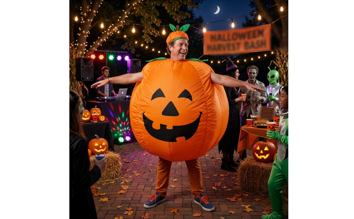 Pumpkin Costume Cute Inflatable Costume Lightweight Bodysuit for Halloween, Stage Performances
