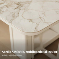 Space-Saving transformable Dining Console Sintered Stthree-in-one Top Household Furniture Multi-Functional Storage Cabinet scuffResistant for Apartment Dwellers, Homeowners, Interior Designers, Small Apartments, Kitchen, Living Room