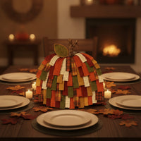 Pumpkin Door Hanger Rustic Patchwork Pumpkin Farmhouse Decorations for Entryway