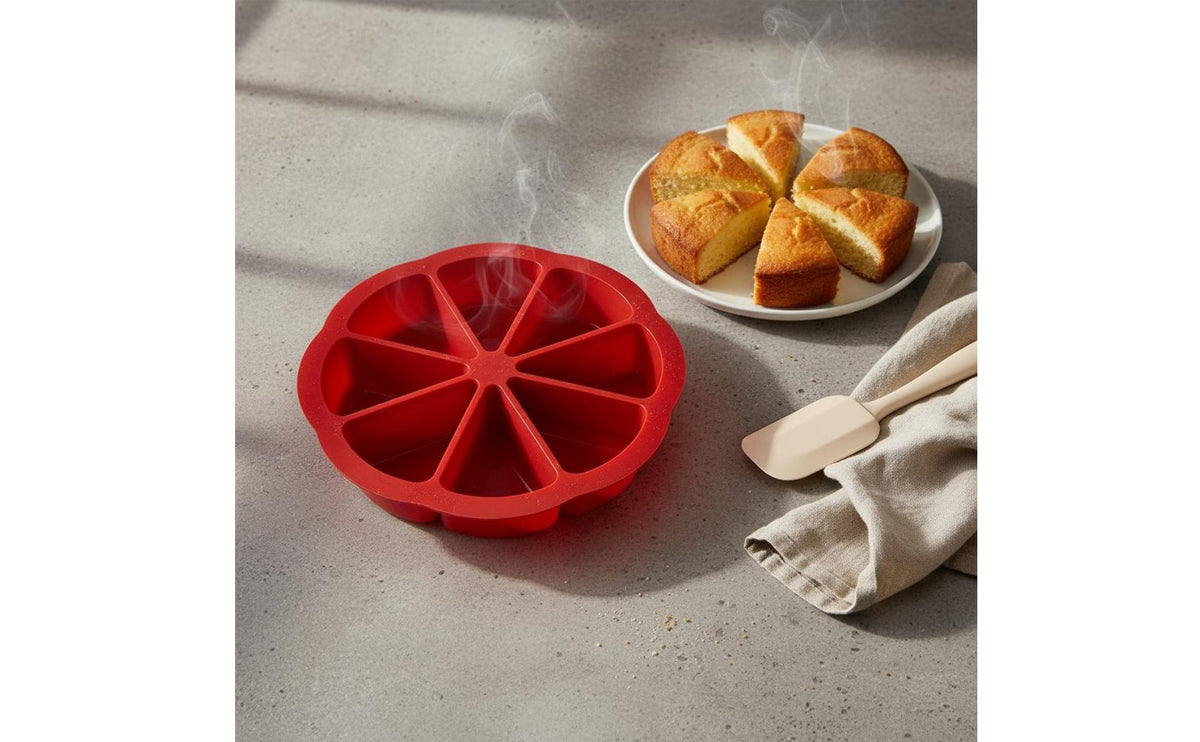 Non-Stick Orange Slice Cake Mold Nonstick 8-Cavity Cake Mold Easy Release Food Tool Flexible