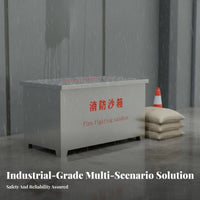 Fire Sand Box Rust-Resistant Stainless Steel Sand Bin Firefighting Supply Cabinet for Officers, Gas Stations, Warehouses