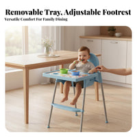 Easy to Clean Baby High Chair Lightweight Portable High Chair with Tray Compact Fold Infant Feeding Seat Stable Anti-Tip Design for Toddlers, Parents, Grandparents, Home, Kitchen, Restaurant, Restaurants