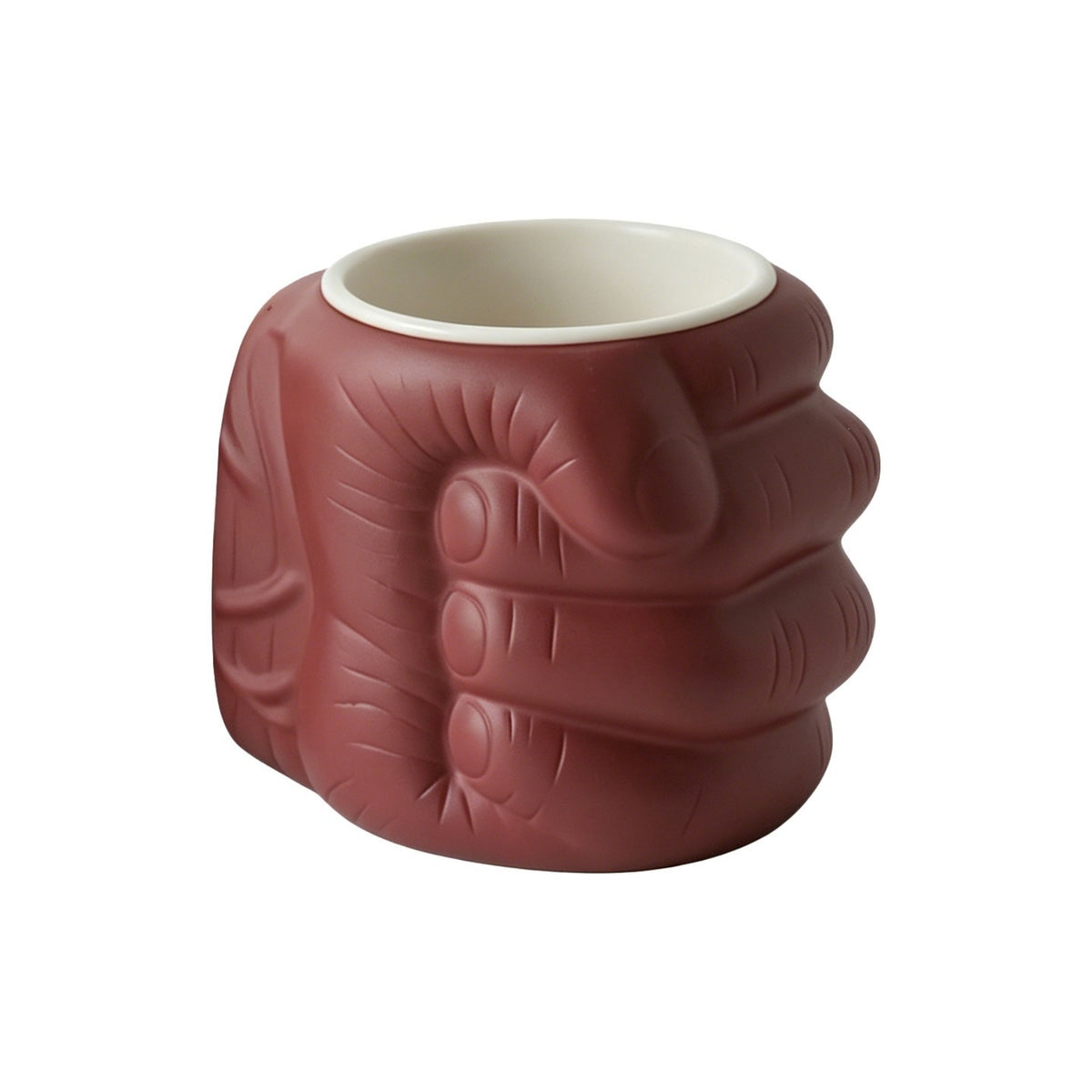 Sculptural Fist-Shaped Planter Compact Fist Planter Unique Flowerpot Modern for Desk, Shelf
