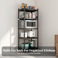 Multi-Tier Kitchen Rack Standing Design Multi-Tier Appliance Rack Space Saving Microwave Oven Stand for Renters, Small Areas, Pantry, Dining Room