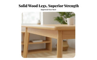 Solid Wood Leg Firm Table Structure Home Office Computer Desk Sturdy Construction Simple Wooden Desk for Students, Dorm Room, Bedroom