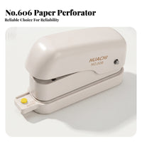 Single-Hand Notebook Page Punch Glossy Finish Binding Binder Punch Portable Paper Hole Puncher Long-Lasting