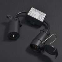 7-Pin to a 7 Pin Adapter Molded Trailer Wiring Adapter Black for Towing