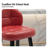 Modern Minimalist Design Upholstered High-Back Stool Sturdy Construction Counter Chair Ergonomic Design Seating Furniture Tufted Upholstery for Business Owners, Restaurant Guests, Cafe, Reception Desk, Kitchen Island, Office