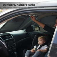 Car Window Sun Shade for Privacy and Heat Insulation, Clip-on Front Windshield and Side Window Sun Blocker