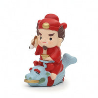Scholar Figurine Traditional Chinese Style Figurine Painted for Collectors